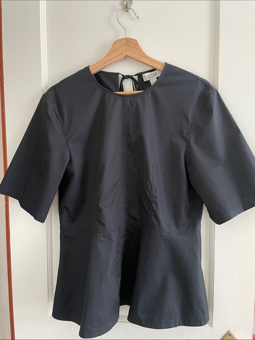 COS NWT Navy Poplin Blouse 100% cotton